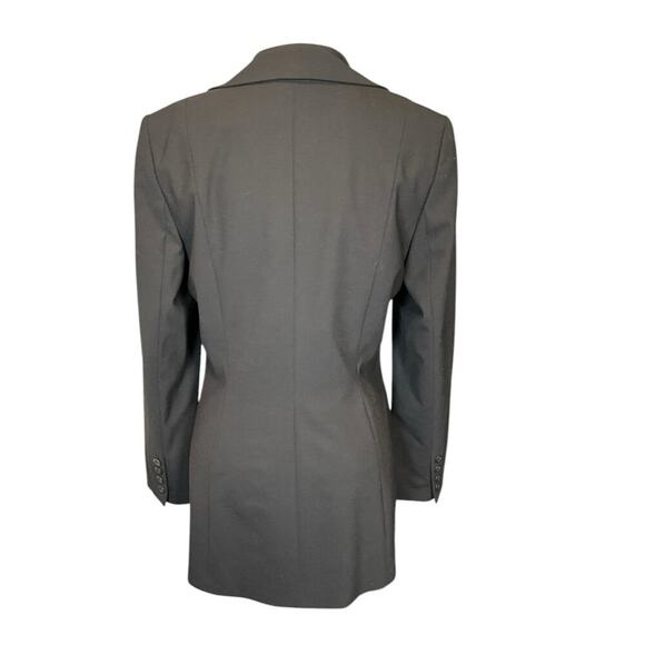 Caslon Long Black Blazer 95% Wool 3 Button Front W/ Front Pockets Size 8 Petite - Picture 4 of 13